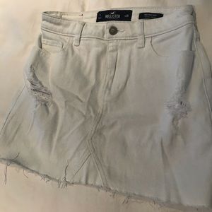 white Hollister denim skirt